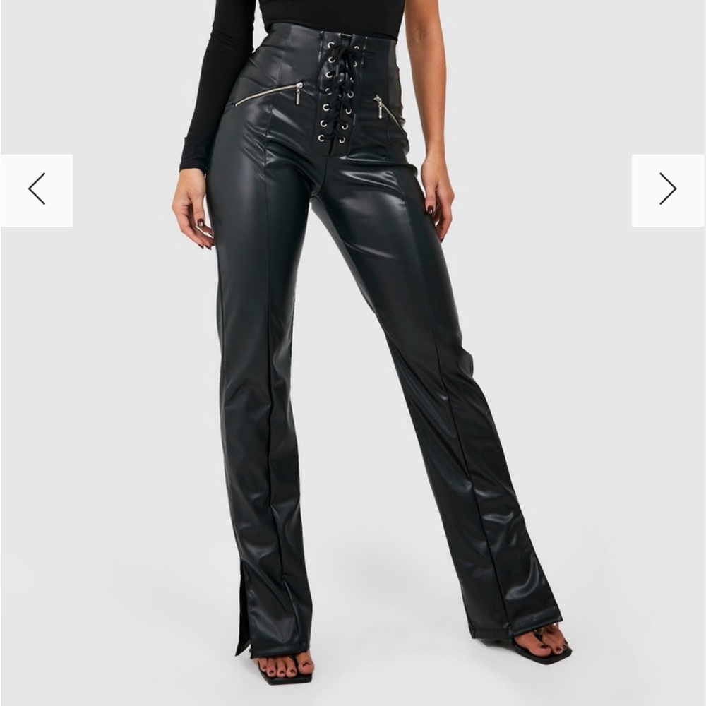 Boohoo leather pants